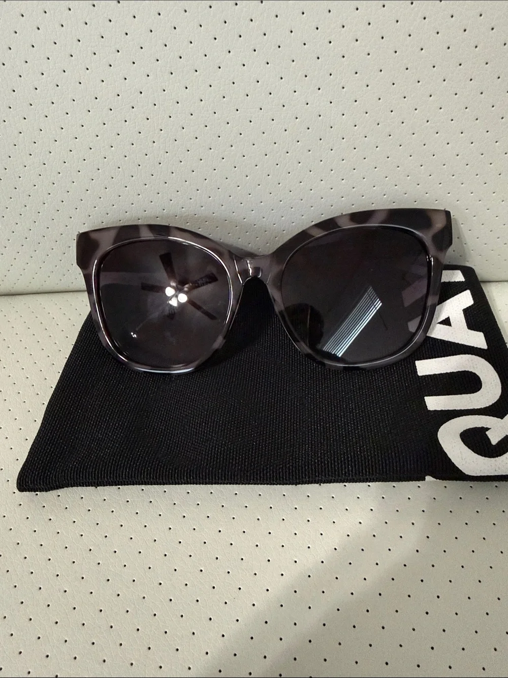 Quay Australia Smoke Tortoise Oversized Sunglasses